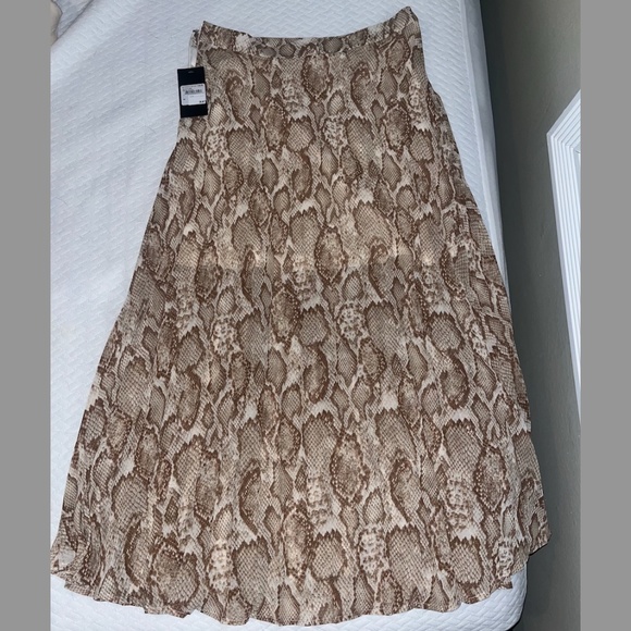 free press snake skin tan/brown maxi skirt - Picture 1 of 4